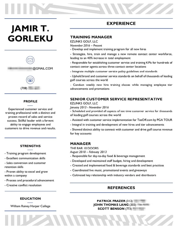 resume after customization