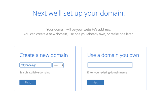 searching for a web domain