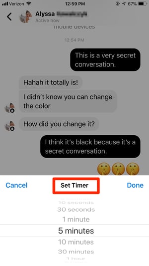 Set Conversation Timer