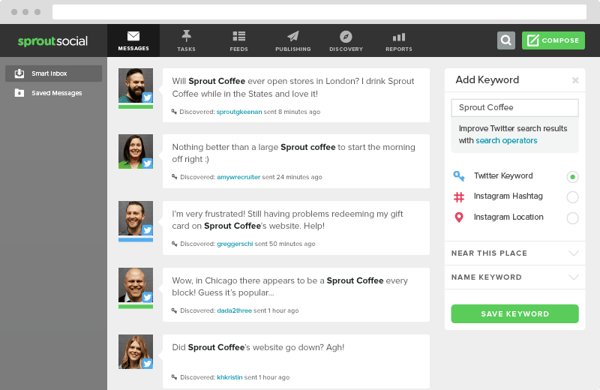 Sprout social uses Twitter API