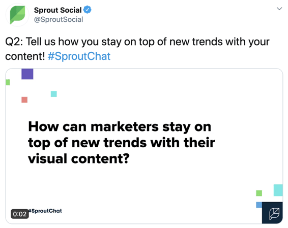 Example of #SproutChat on Twitter