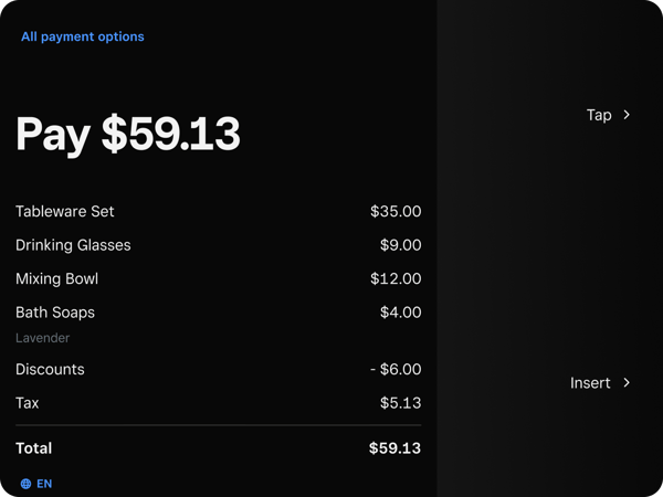 square POS billing template