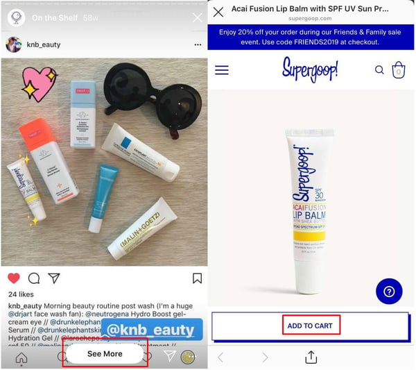 sugargoop instagram marketing example