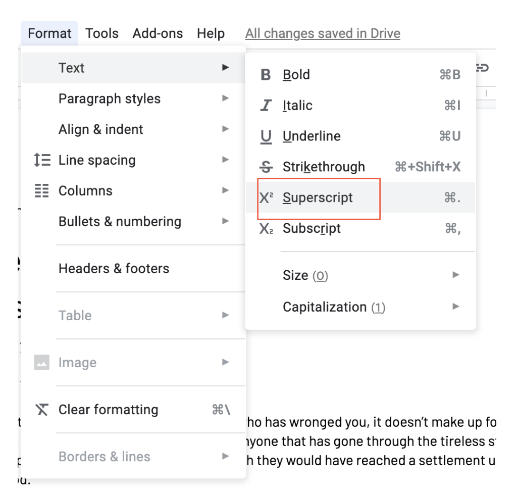 how-to-superscript-and-subscript-in-google-docs