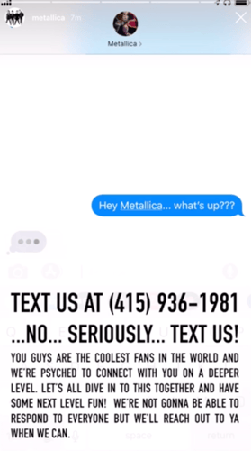 metallica text screenshot