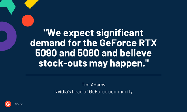 tim adams on rtx 5090 shortage