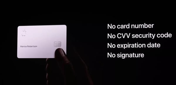 physical titanium Apple Card has no numbers on it