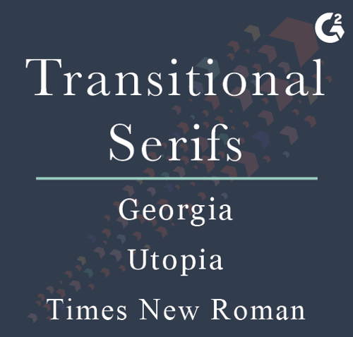 transitional serif examples
