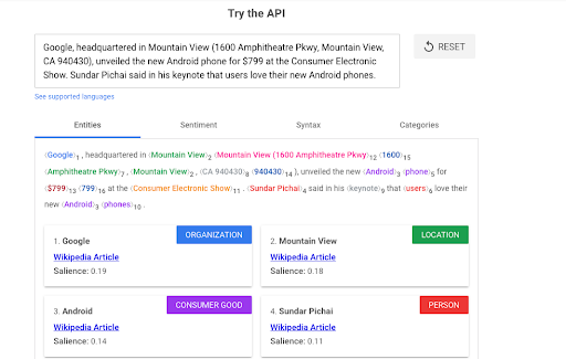 try the google API