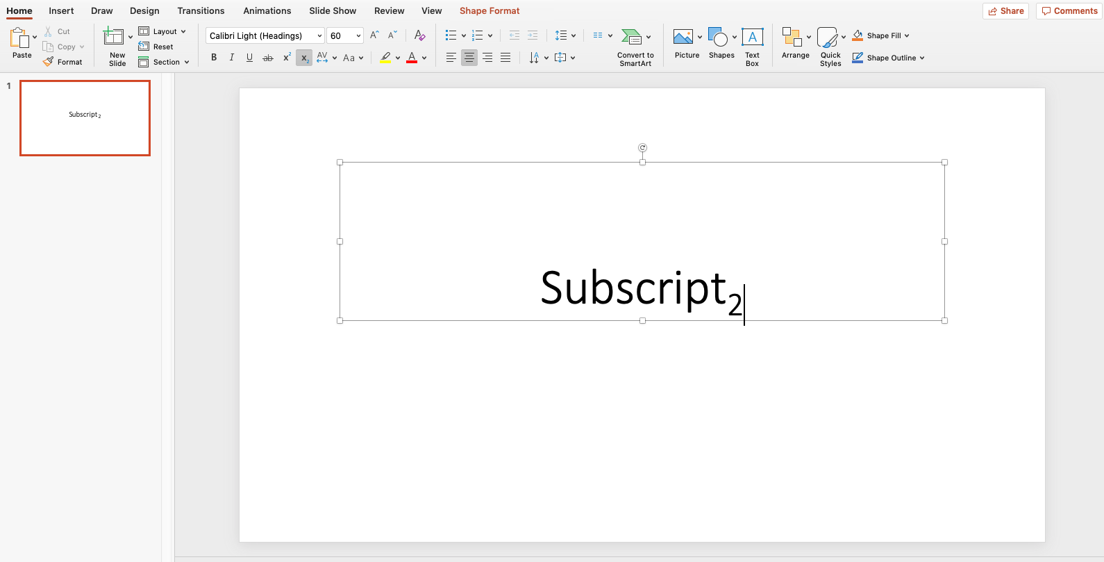 how to make a superscript in powerpoint online