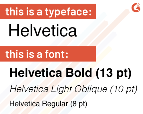 typeface vs font