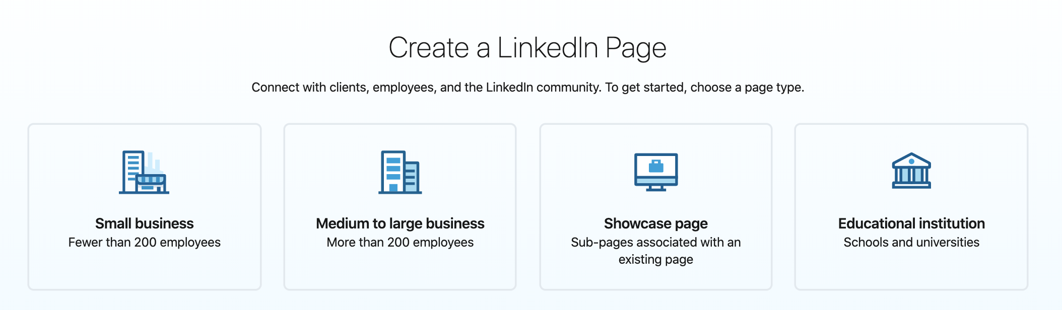 linkedin business page