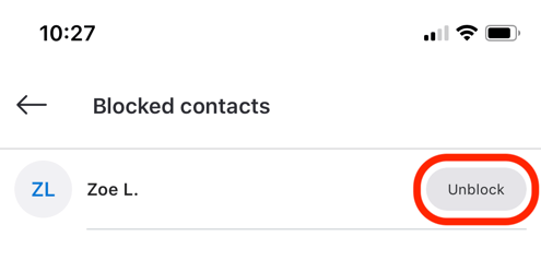 unblock skype user on mobile