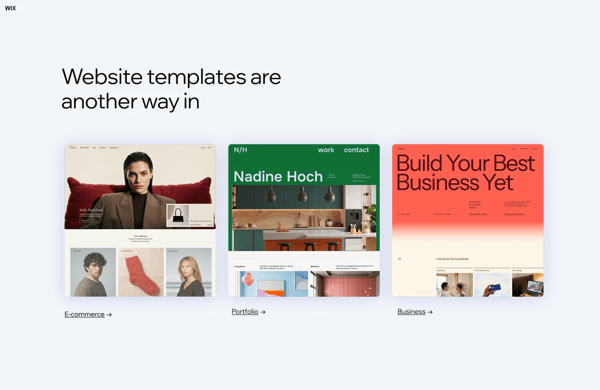 Wix website design templates