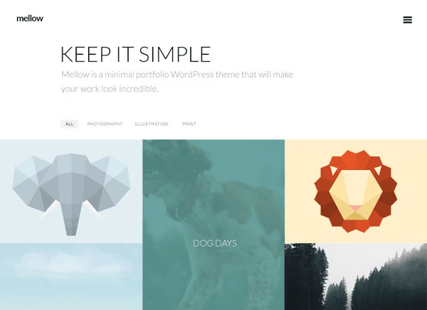 Web design theme in WordPress