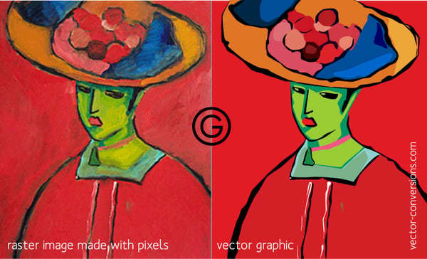 Raster vs vector image quality comparison