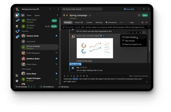 Webex Suite Whiteboard enterprise collaboration interface