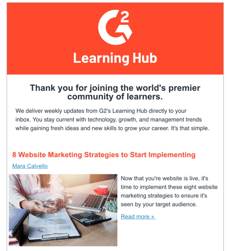 welcome email example