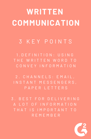 key points for written communication