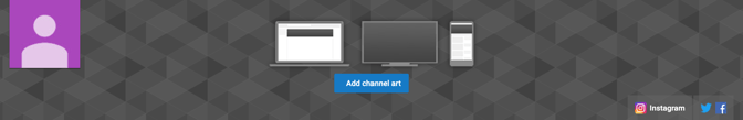 youtube channel art social links