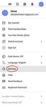 youtube settings