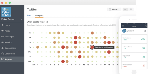 zoho social screenshot