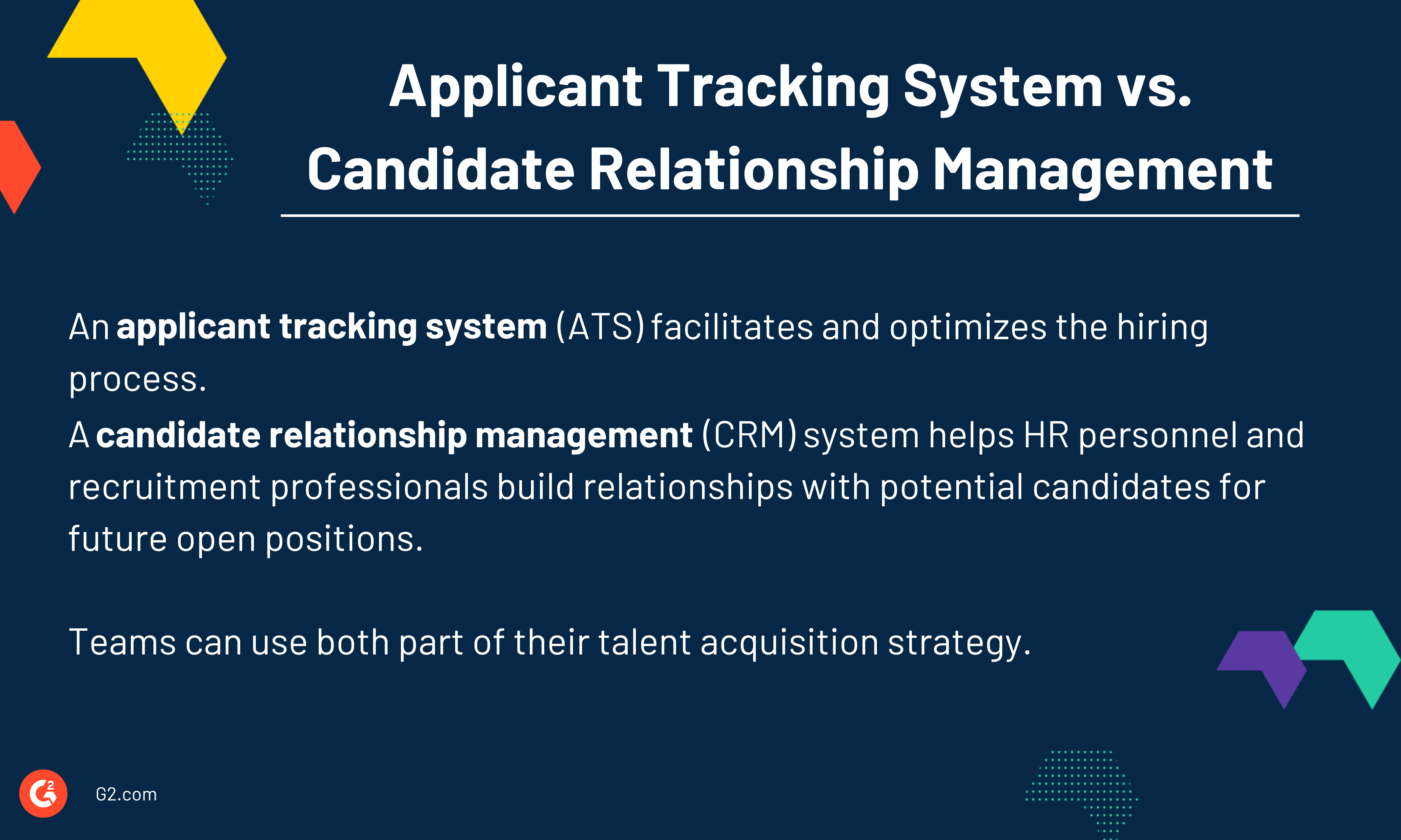 Applicant Tracking System vs. Candidate Relationship Management