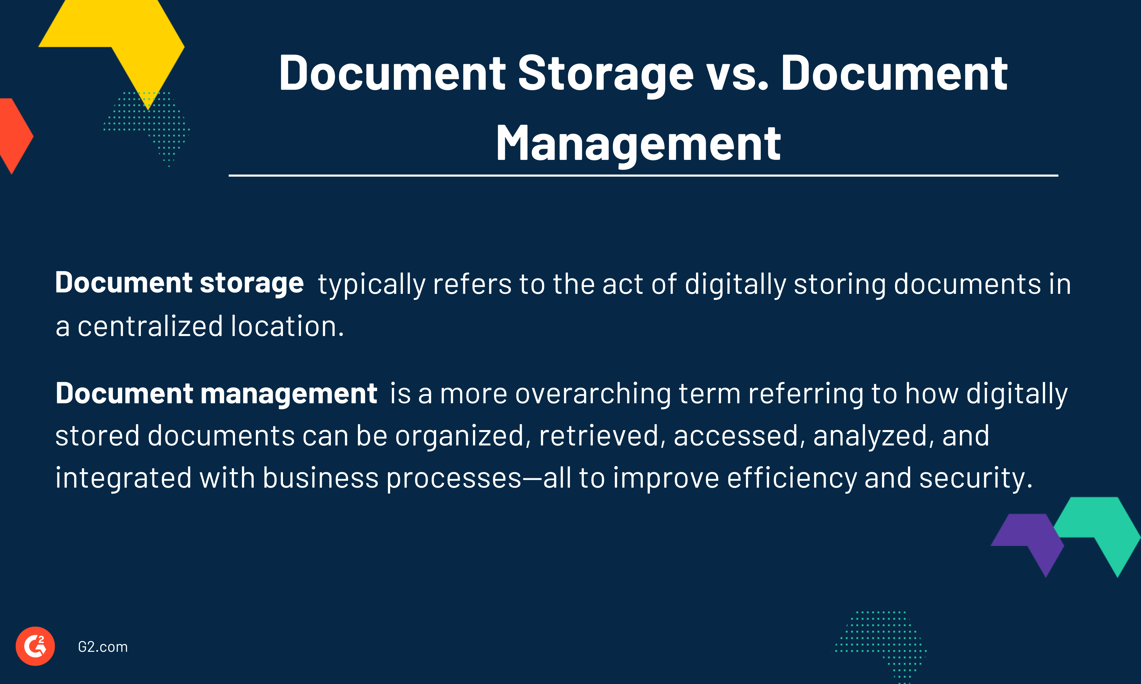 Document Storage vs. Document Management