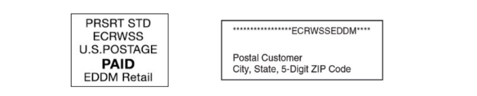 Presorted Postage Stamp ECRWSS EDDM Postage Paid Stamp 