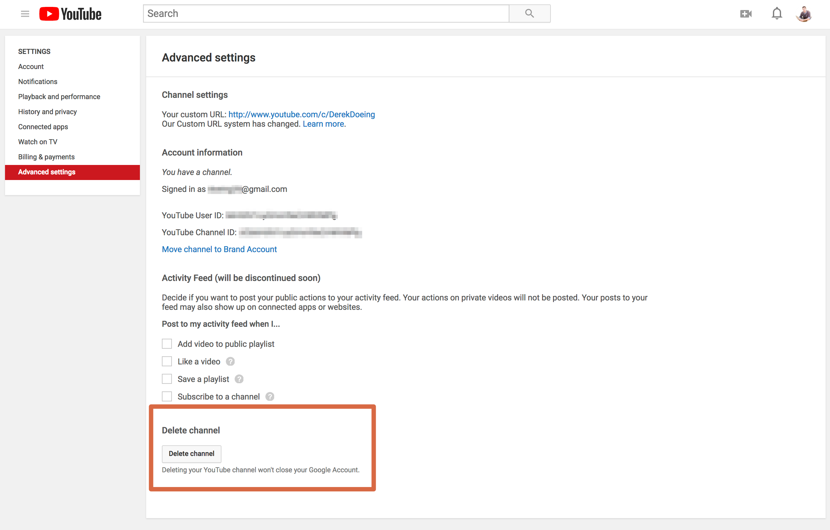 youtube-delete-channel