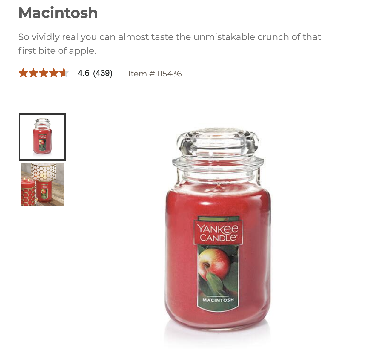 Product-only product shot of a Yankee Candle