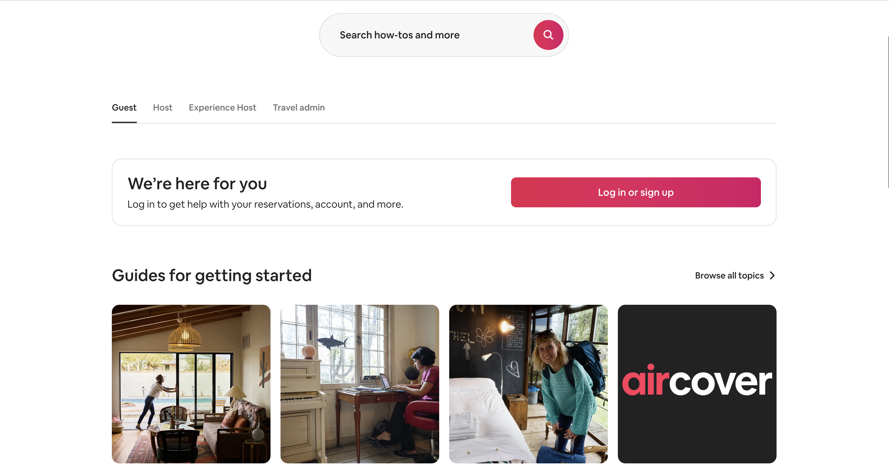 Faq page example: airbnb