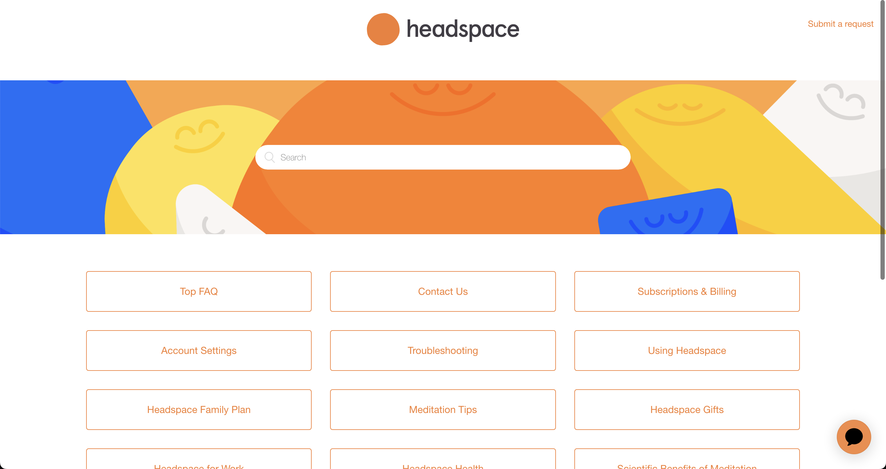 Faq page example: headspace