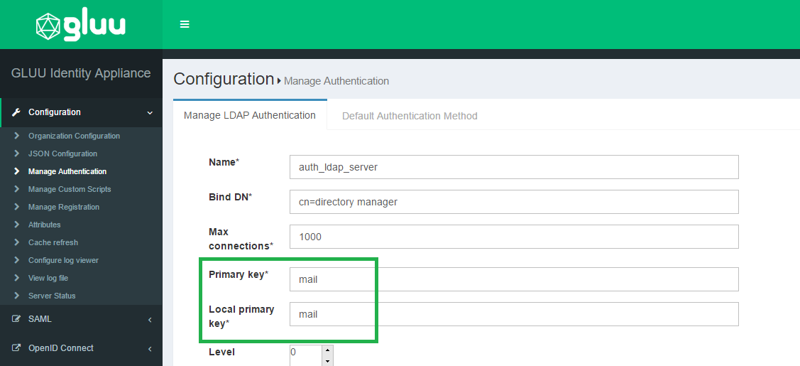 Gluu,  a single sign-on or SSO software