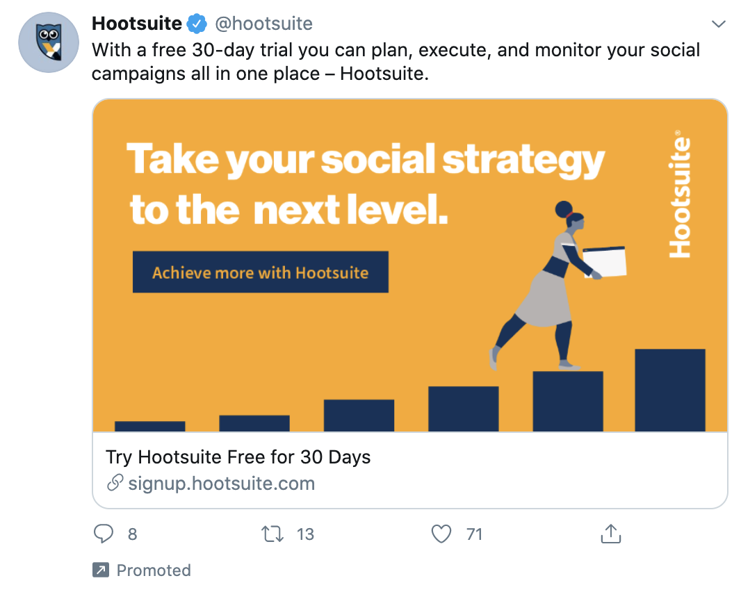 example of b2b twitter ad