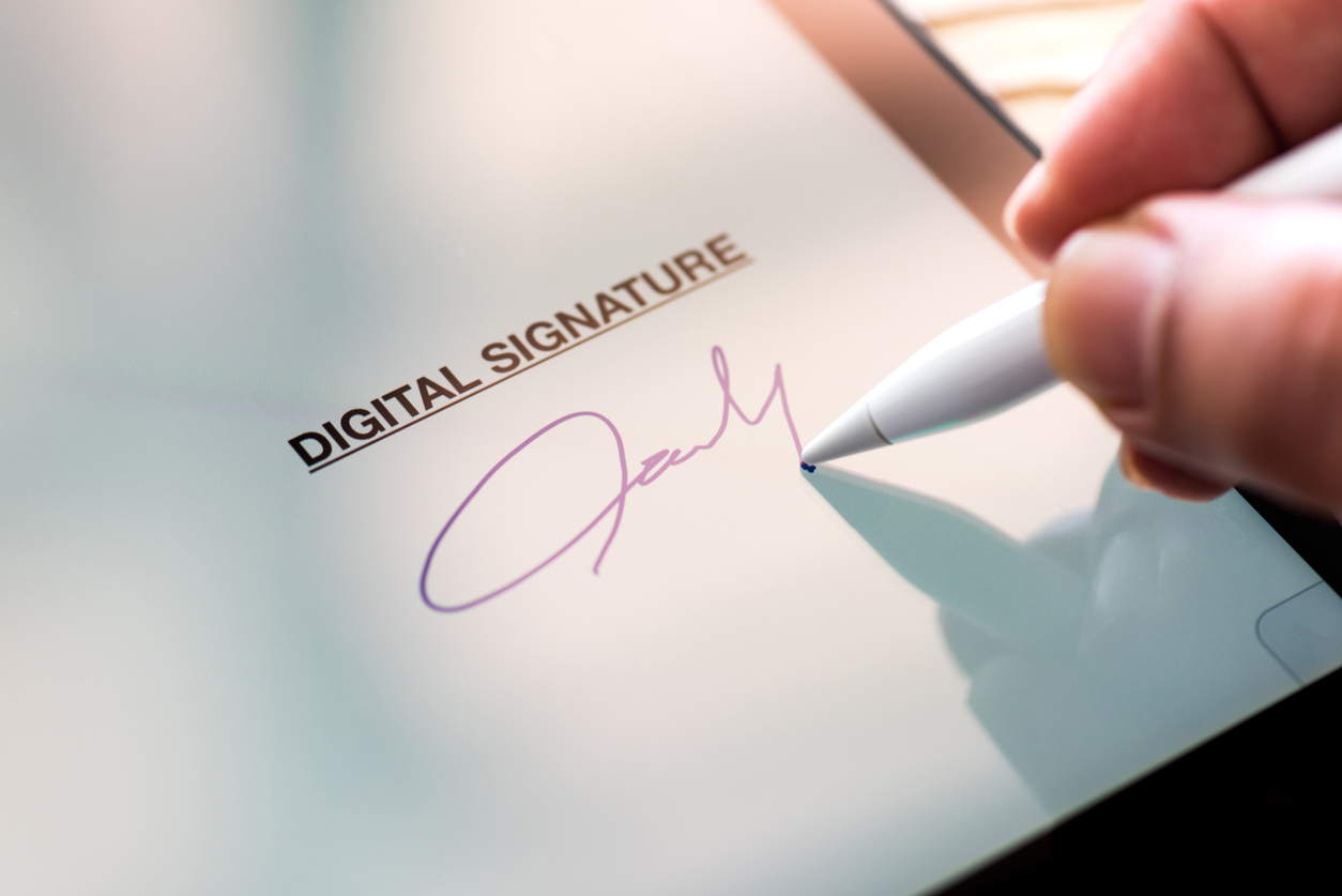 how to create a digital signature box in word