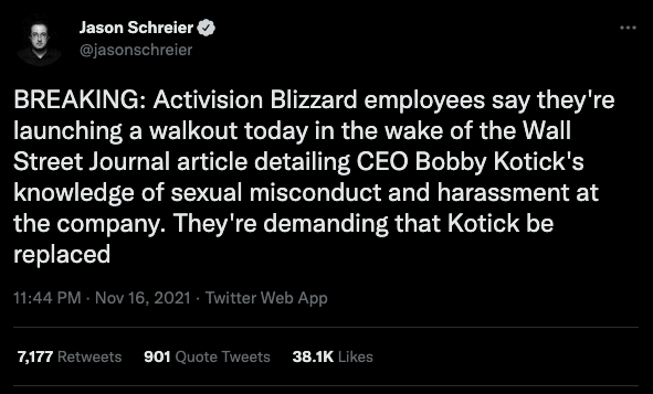 activision blizzard pr crisis