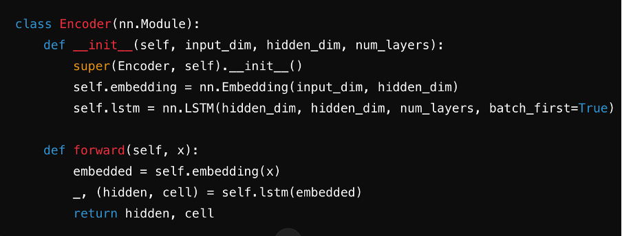 Define the encoder