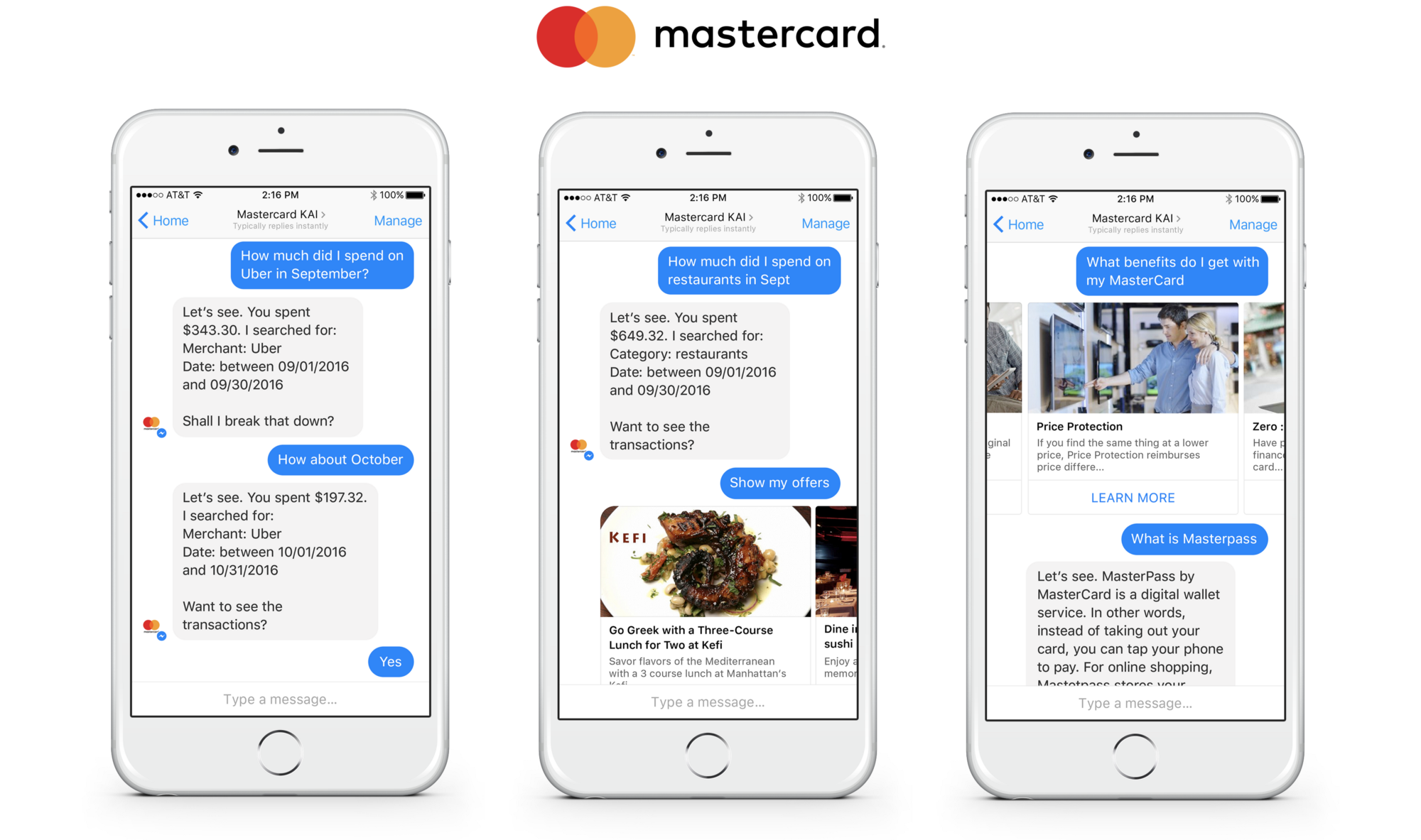 Mastercard chatbot