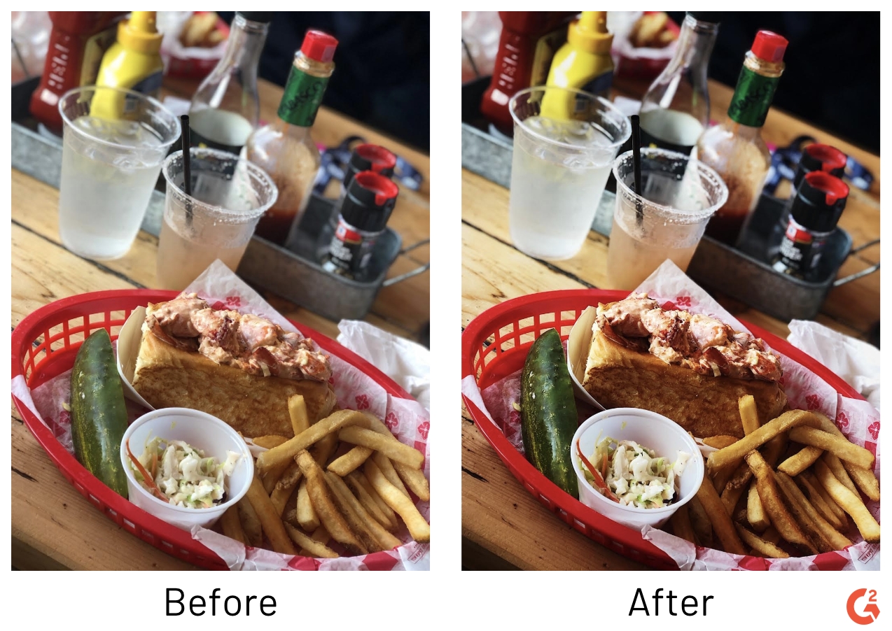 food photography editing before and after