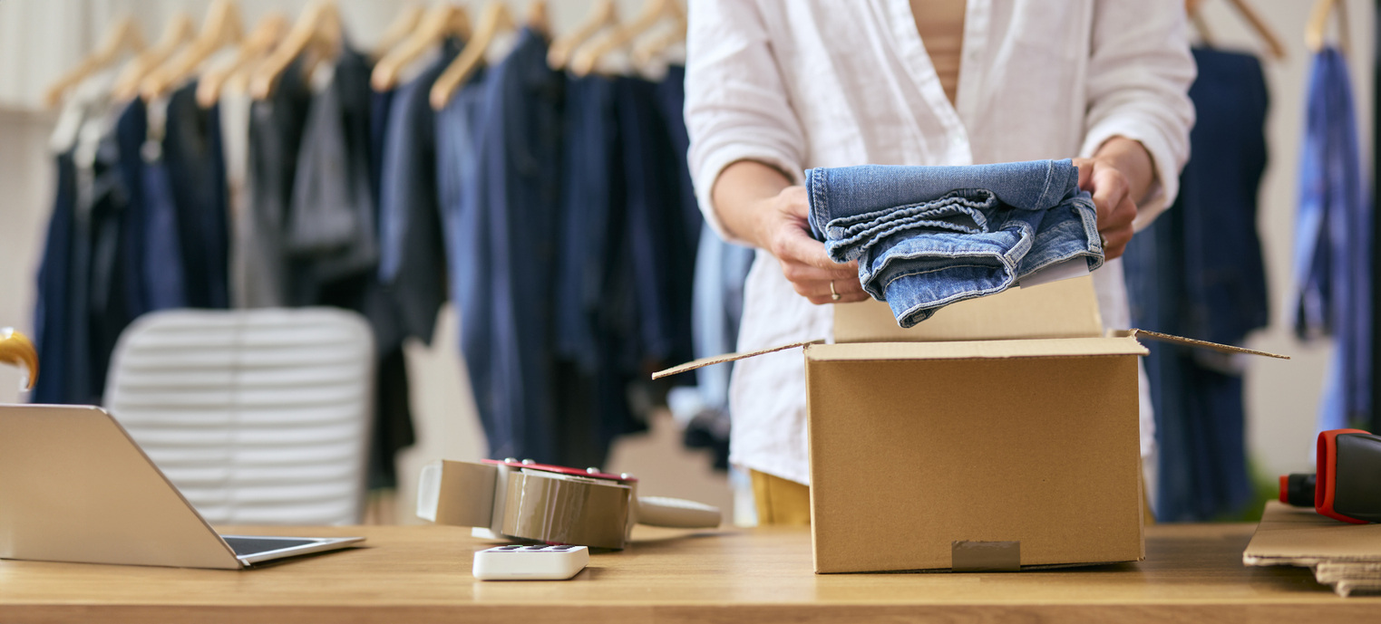Fashion order being prepared for fulfillment