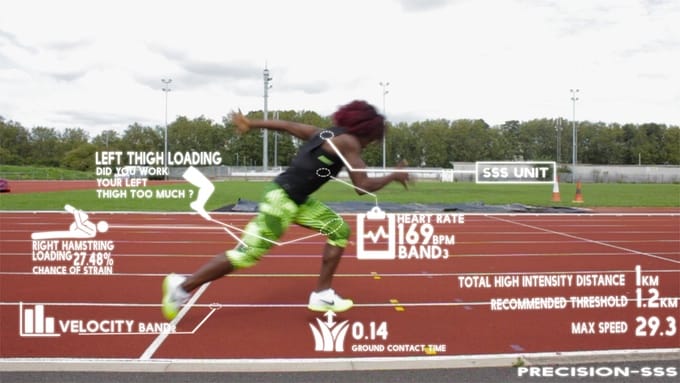 Statistiche su una persona che corre in pista